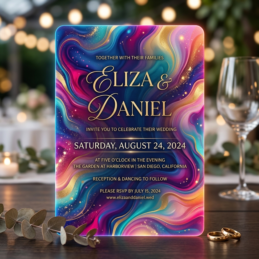 Vibrant Vows Digital Invitation Template